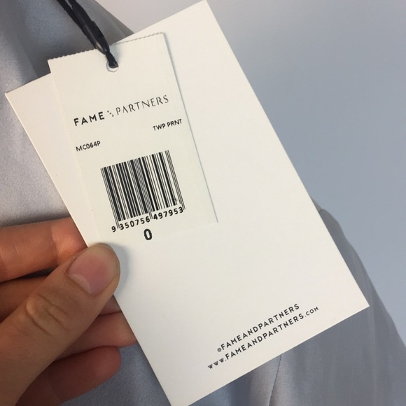 Fame and Partners Blue Floral Wrap Maxi Dress 0 - Picture 8 of 8